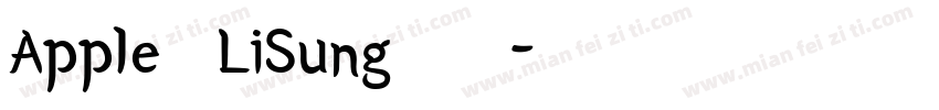 Apple LiSung字体字体转换